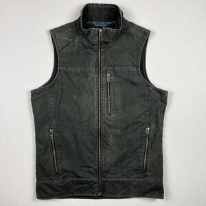 Kuhl Burr Vest Mens Size Medium Brown Full Zip Canvas Vintage Patina Dye